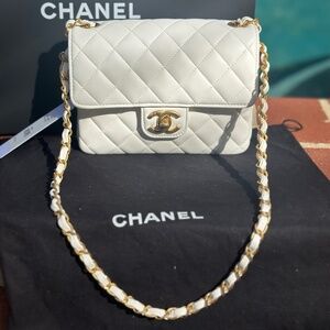 Chanel Casino Royale Charms Square Flap Bag Quilted Lambskin with Enamel Mini